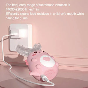 Kids U-shaped Sonic Electric Toothbrush Children Silicon Toothbrush 360 Degrees Smart Tooth Brush Teeth Whitening for Waterproof