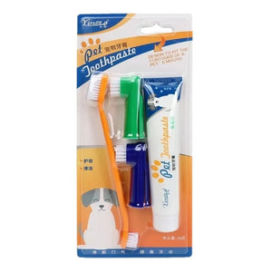 Pet Products Cleaning Tools Gum Care for Dogs and Cats Universal Disposable Toothpaste Toothbrush Set