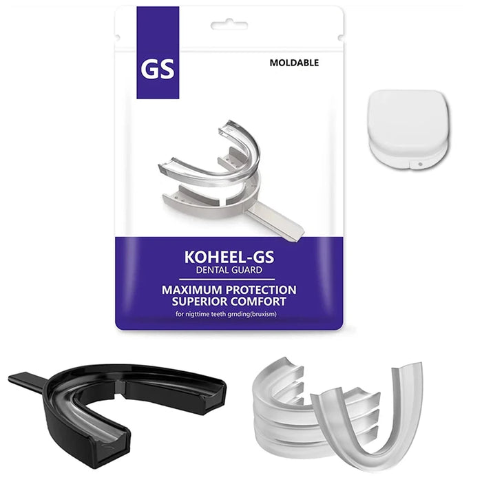 Anti Bruxism Moldable Mouth Guard 5Pcs Dental Braces Koheel-GS Night Teeth Grinding for Sleep 2 Sizes With Forming Tray and Box