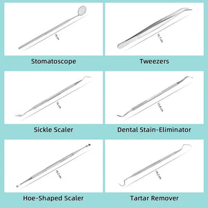 3/4/5/6 Dental Mirror Stainless Steel Dental Dentist Prepared Tool Set Probe Tooth Care Kit Instrument Tweezer Hoe Sickle Scaler