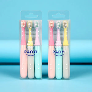 Milk Toothbrush Oral Cleaning Child Manual Tooth Brush Set Kids Toothbrush Ultra-thin Soft Portable Eco-friendly Teeth Care 3pcs