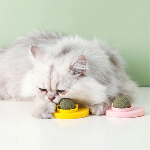 Cats Toys Cat Mint Ball Rotation Catnip Wall Ball Licking Snacks Freshen Breath Remove Hair Balls Pet Supplies Cats Accessories