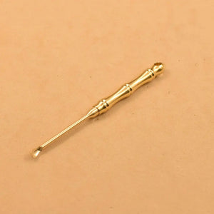 Portable Multifunctional Ear Spoon Toothpick Combination Pure Brass Toothpick Ear Spoon Stronger Than Dental Floss Tool