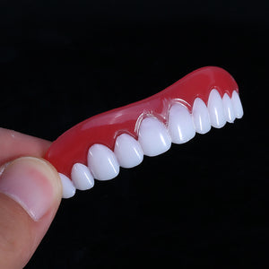1Pc False Cosmetic Denture Teeth Veneer Upper Set Replacement Dental Tool Perfect Smile Comfort Fit Fake Teeth Oral Hygiene Care