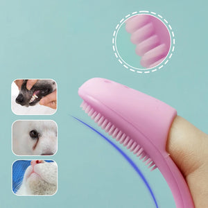 Soft Pet Finger Brush Cats Brush Toothbrush Tear Stains Brush Eye Care Pets Cleaning Grooming Tools Dog Cat Cleaning Supplies