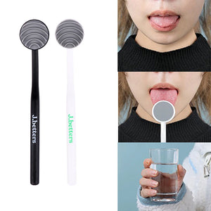 Double SideTongue Scraper Copper Oral Cleaner Brush Fresh Breath Cleaning Coated Tongue Toothbrush Oral Hygiene Care Tools 1pcs