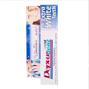 Depurdent Extra White Teeth Professional Whitening, Polishing Tartar Stain Removal Toothpaste, Whiter Teeth Freshens Breath 50g