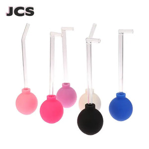 15/90 Degrees Long Glass Tube Tonsil Stone Remover Tool Suction Ball Manual Style Cleaning Mouth Care Tool Freshens Breath