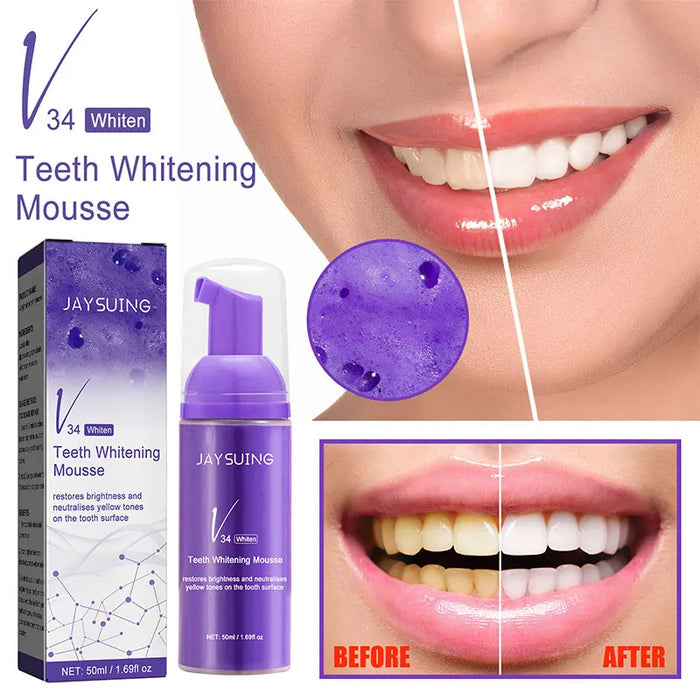 50ml V34 Whitening Toothpaste Reduce Yellowing Repair Tooth Dental Removing Tooth Stains Brightening Tooth Care Toothpaste