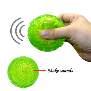 Pet Dog Puppy Sounding Toy Squeaky Tooth Cleaning Ball Playing Pet Teeth Chew Rubber Toy Float Funny Pet Dental Care Accessories