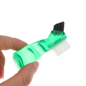 Dual-Head False Teeth Toothbrush Multi-Layered Denture Cleaning Brush Non-slip Ergonomic Handle Dental Oral Care Products