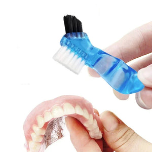 Denture Storage Box Case Denture Brush Set Dental Retainer False Teeth with Strainer denture cups soaking dentures Case