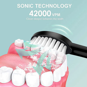 Electric Toothbrush Smart Timing Tooth Brush USB Rechargeable Teeth Clean Whitening Sonic Toothbrush With Replacement Head