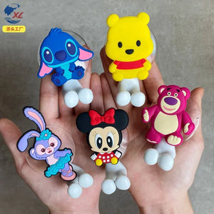 Disney Stitch Kids Toothbrush Holder Cartoon Mickey Mouse Minnie Mouse Anime Wall Mounted Shelf Kitchen Bathroom Toys Gift