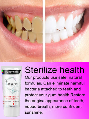 Clean cavities, whiten teeth, remove plaque, treat periodontitis, freshen breath