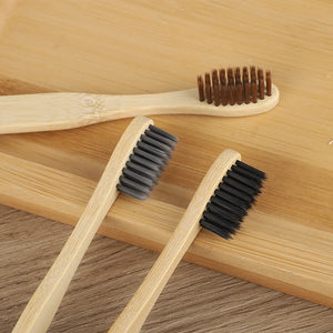 50/100PCS Hard Toothbrush Bamboo Toothbrush for Adult Manual Toothbrsuh Hard Bristles with individual paper bag for travel hotel