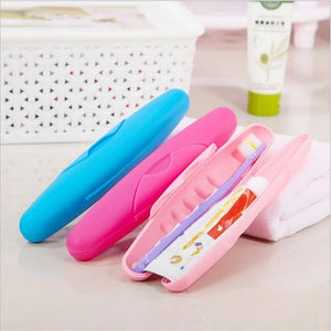 1 Pcs Household Pure Color Tooth Brush Storage Box Travel Portable Toothbrush Tableware Fork Spoons Protect Container Case Tools