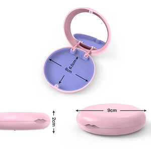 Dental Denture Fake Teeth Storage box Orthodontic Case Mouth Guard Portable Retainer Plastic Oral Hygiene Supplies With Mirror
