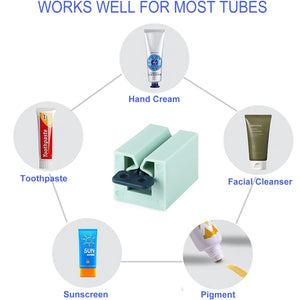 Home Toothpaste Dispenser Squeezer Manual Lazy Toothpaste Squeezer Hair Dye Cosmetic Squeezer Easy to Use Durable No Waste