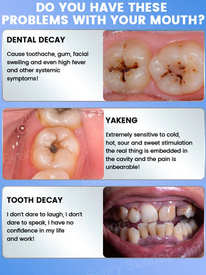 Clean cavities,whiten teeth, remove plaque, treat periodontitis, freshen breath