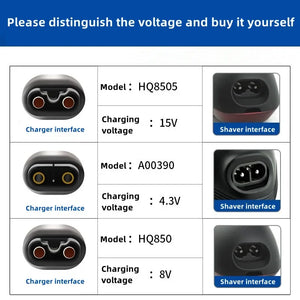 Suitable for Philips Norelco OneBlade QP2510 QP2511 QP2520 QP2521 QP2522 QP2523 Shaver A00390 Charger Power Cord Adapter EU Plug