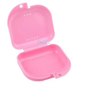5pcs multicolor Fake Teeth Orthodontic Case Dental Storage Box Mouth Guard Plastic Denture Case dental Oral Supply box hot sale