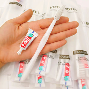 Free Shipping White Disposable Toothbrush Toothpaste Dental Kit Hotel Supplies Wholesale Personal Care Appliance