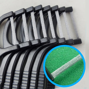 50pcs Interdental Brush Dental Floss Oral Hygiene Tooth Clean Stick Teeth Picks Disposable Bamboo Charcoal Teeth Stick Oral Care