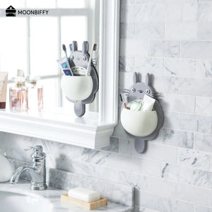 Chinchilla Sucker Toothbrush Holder Wall-mounted Let Children Fall In Love with Brushing Teeth Bathroom Kitchen Storage for Kids