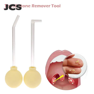 15/90 Degrees Long Glass Tube Tonsil Stone Remover Tool Suction Ball Manual Style Cleaning Mouth Care Tool Freshens Breath