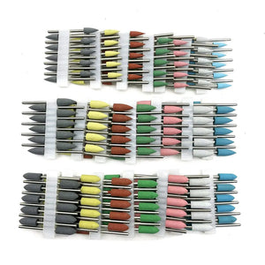 10pcs/set 2.35mm Dental Silicone Rubber Polishers Burs Teeth Whitening Plishing Drill Dental Polishing Nail Drill Bit