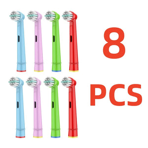 8Pcs Replacement Kids Children Tooth Brush Heads Compatible with Oral EB-10A Pro-Health Stages Electric Toothbrush Oral Care