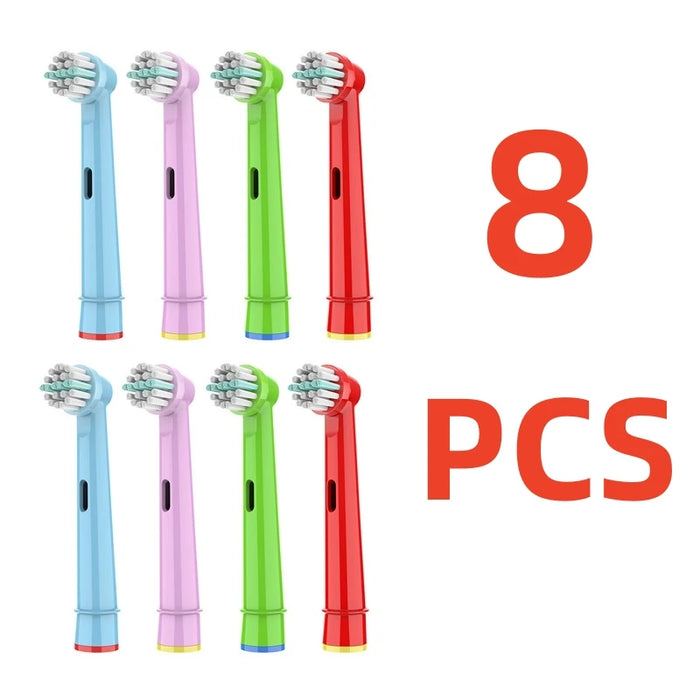 8Pcs Replacement Kids Children Tooth Brush Heads Compatible with Oral EB-10A Pro-Health Stages Electric Toothbrush Oral Care