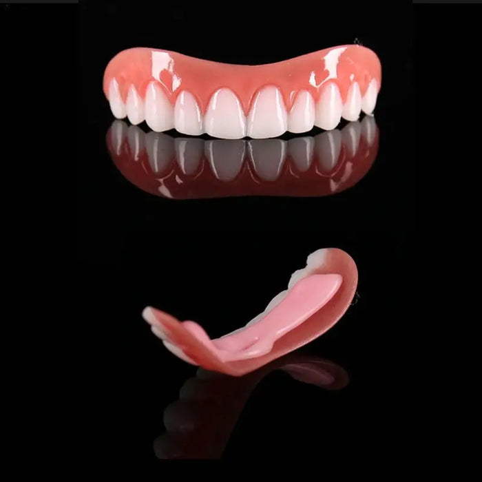 Upper False Teeth Silicone Fake Teeth Simulation Braces Care Artificial Tool Hygiene Brush Whiten Bleaching Braces Dental