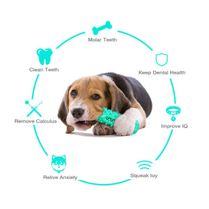 Dog Molar Toothbrush Toys Chew Cleaning Teeth Elasticity Soft Puppy Dental Care Extra-tough Pet Cleaning Toy Supplies Dog toys