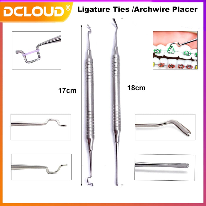 1Pc Dental Orthodontic Twirl-on Module Ligature Tie Placer Tool ArchWire Placement Dentistry Instrument Pusher Dentist Supplies