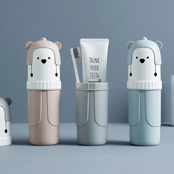 1pcs Portable Toothbrush Holder Box Travel Toothbrush Cup Mouthwash Cup Toothpaste Storage Container Bathroom Outdoor Supplies