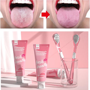 2024 New Tongue Coating Cleaning Gel Scraping Artifact Fresh Breath  Remove Oral Odor  Cleaner for Bad  Clean