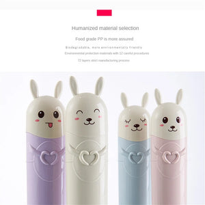 Nordic Cute Rabbit Portable Tooth Brush Container Travel Organizer Toothbrush Toothpaste Holder Storage Box Plastic 2021