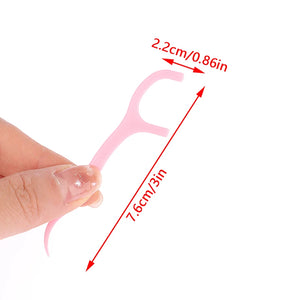 50Pcs/Box Floss Toothpick Set Colorful Fruit Flavor Dental Floss Stick Tooth Cleaning Dental Floss Pick Oral Hygiene Care