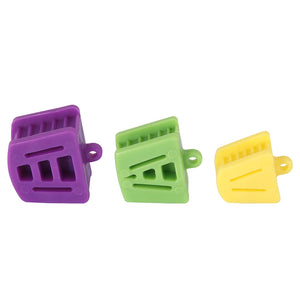 AZDENT 3 Sizes Dental Occlusal Pad Rubber Bite Opener Blocks Mouth Prop Large Medium Small Orthodontic Supplies Dentistry Tools