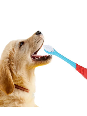 Pet Double Head Dog Toothbrush Pet Tooth Cleaning Tools Dental Care for Pet Cat Grooming Toothbrush Pet Supplies