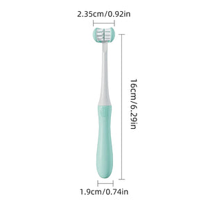 Double Sided Corner Toothbrush Triple Cleaning Gum Manual Travel Toddler Ultra Fine Soft Toothbrush Dental Care Health Cleaner