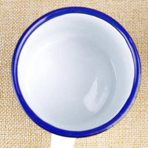 Enamel Water Mug Wide Opening Mouthwash Cup Non-sliding Base Drink Mug Anti-deform Kids Children Water Cup Outdoor Camping Cup