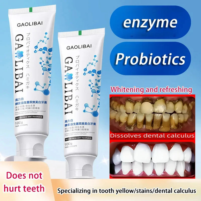 Toothpaste Stone Whitening Probiotics Toothpaste Enzyme Dental Stone Remover Oral Odor ...