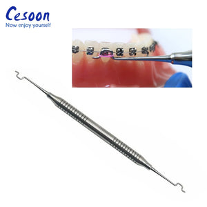 Dental Orthodontic Ligature Tie Placer Twirl-on Module Arch Wire Placement Elastic Ligation Ring Holder Tool Dentist Supplies