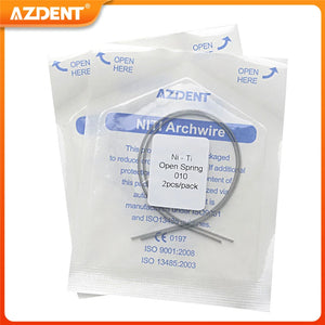 2PCS/Pack AZDENT Dental Orthodontic Open Spring Niti Elastic Coil Springs Size 0.010*180mm 0.012*180mm Dentistry Supplies