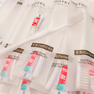 Free Shipping White Disposable Toothbrush Toothpaste Dental Kit Hotel Supplies Wholesale Personal Care Appliance