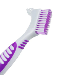 Denture Cleaning Brush Double-sided Denture Brush Orthodontic Correction Retainer Invisible Braces Cleaning Special Brush 1pcs