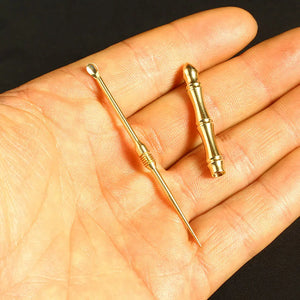 Portable Multifunctional Ear Spoon Toothpick Combination Pure Brass Toothpick Ear Spoon Stronger Than Dental Floss Tool